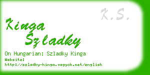 kinga szladky business card